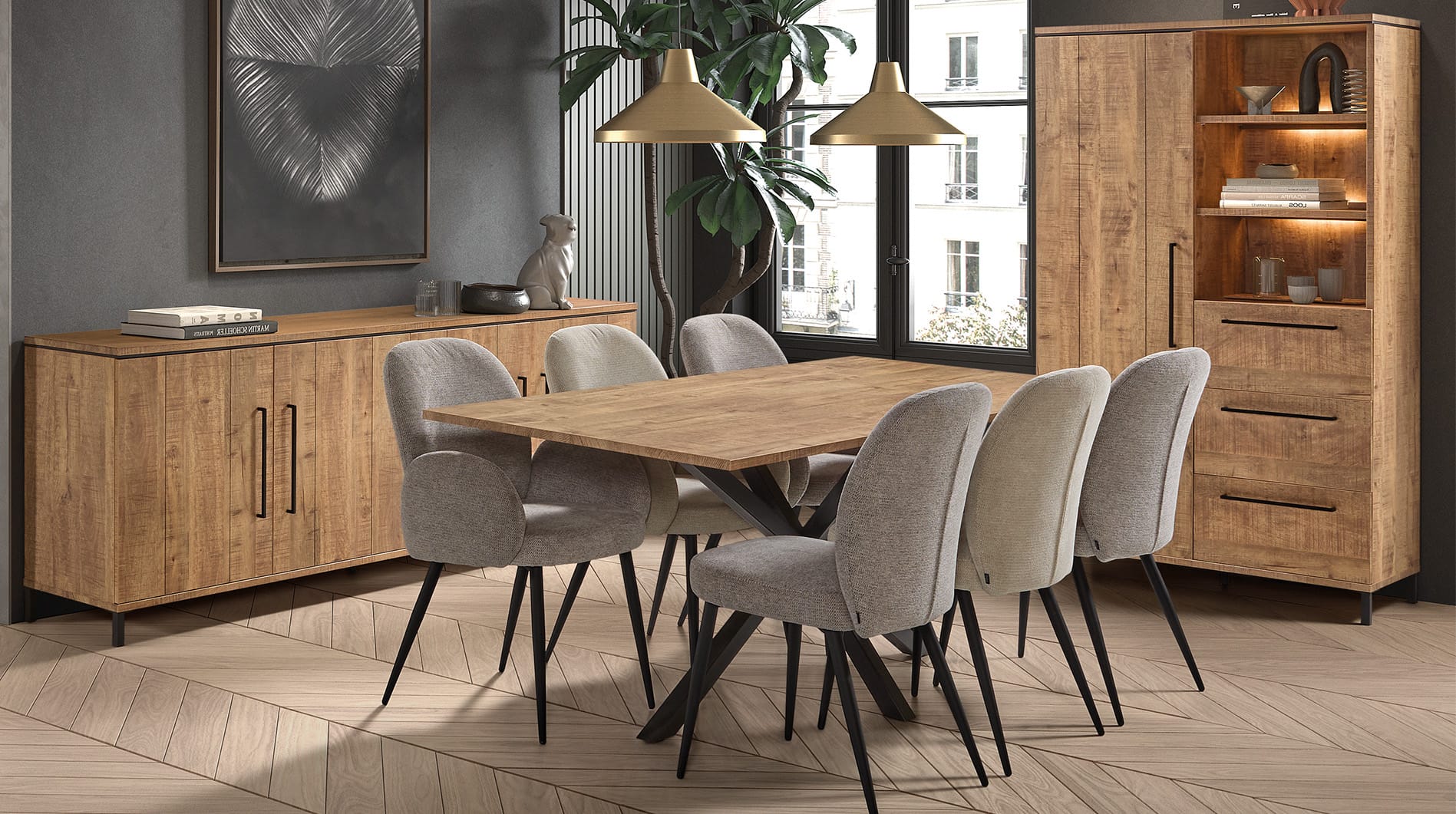 Eetkamer showroom Poppeliers